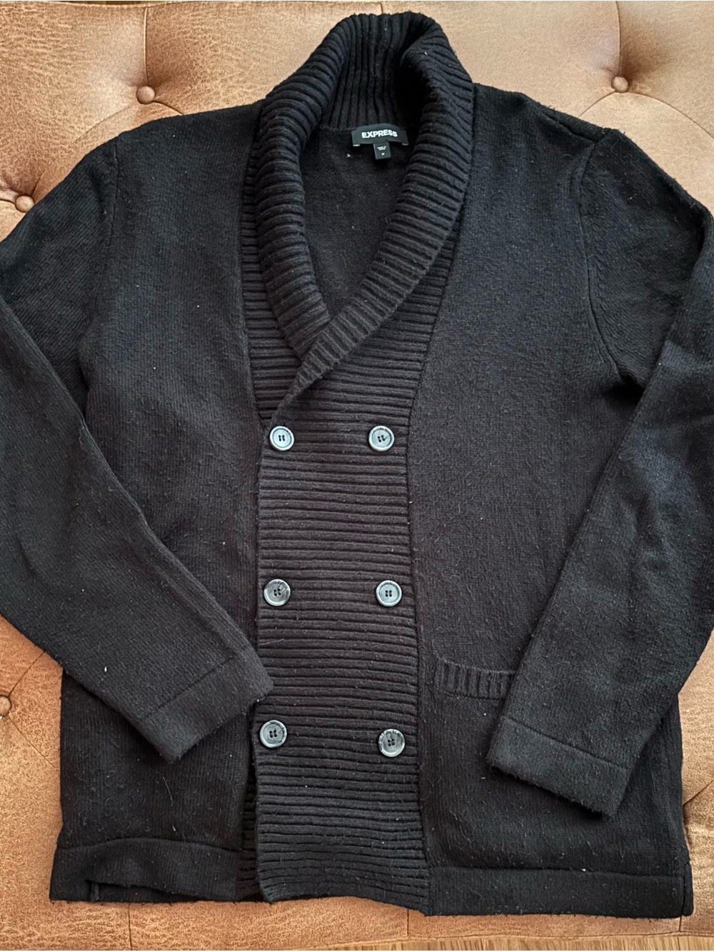 Express Black Double-Breasted Cardigan. Like New! Medium